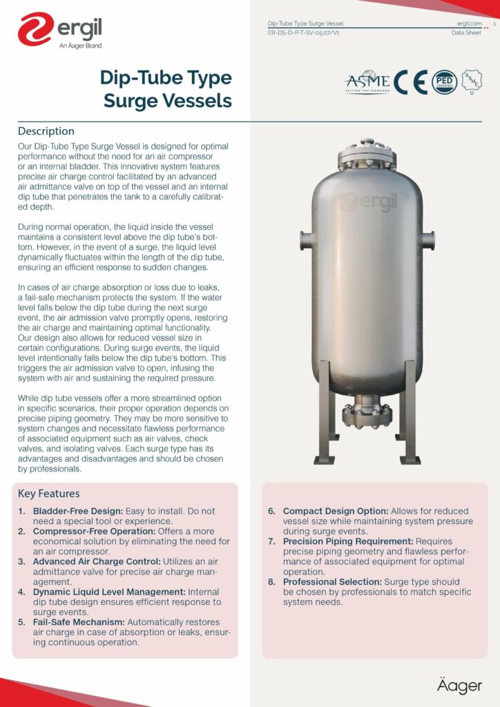 Dip-Tube Type Surge Vessel - Ergil - World Leading Industrial Manufacturer